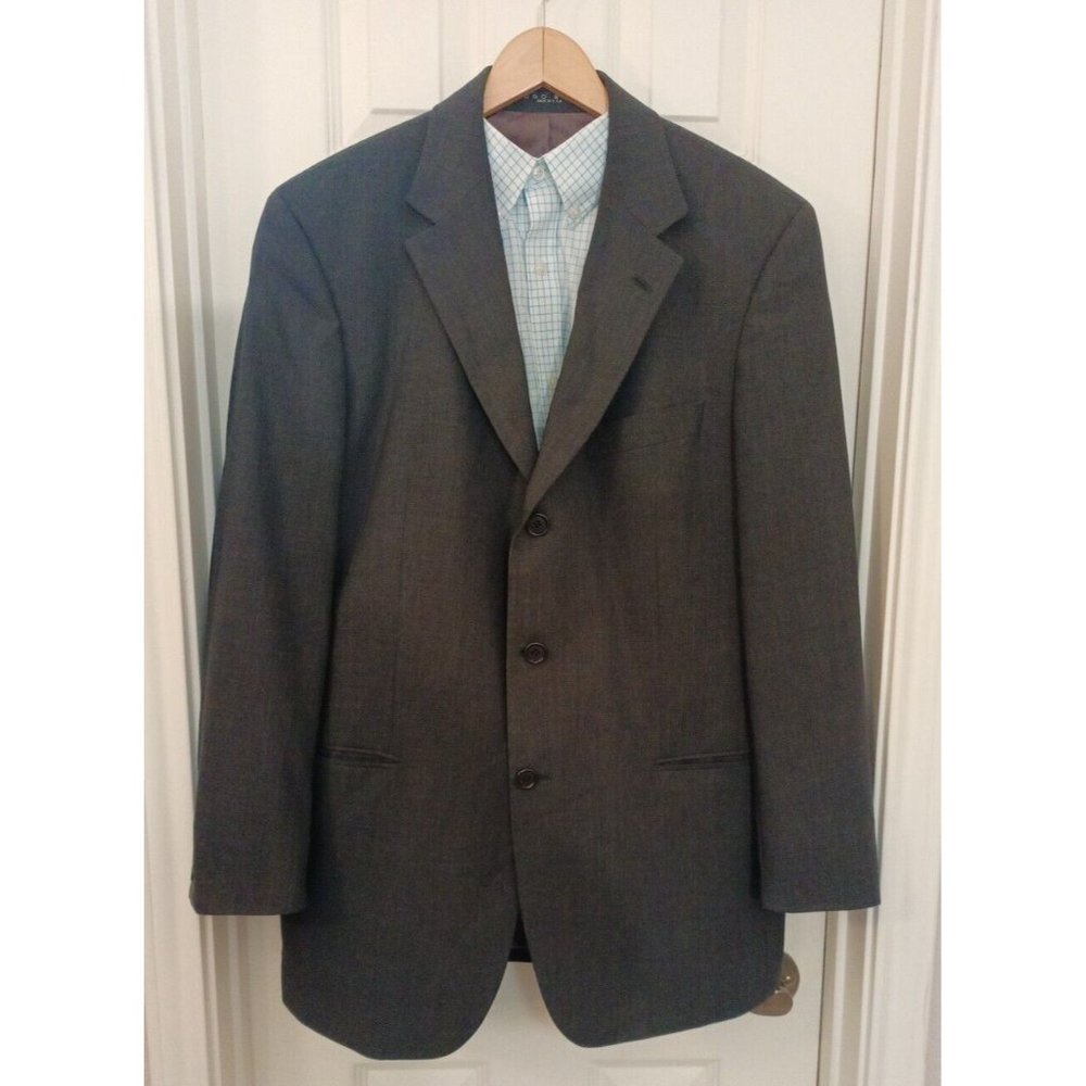 Men's Hugo Boss Heather Gray Blazer Sport Coat 100% Schurwolle Virgin Wool 40R